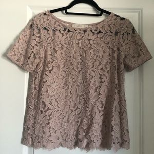 Mauve lace shirt